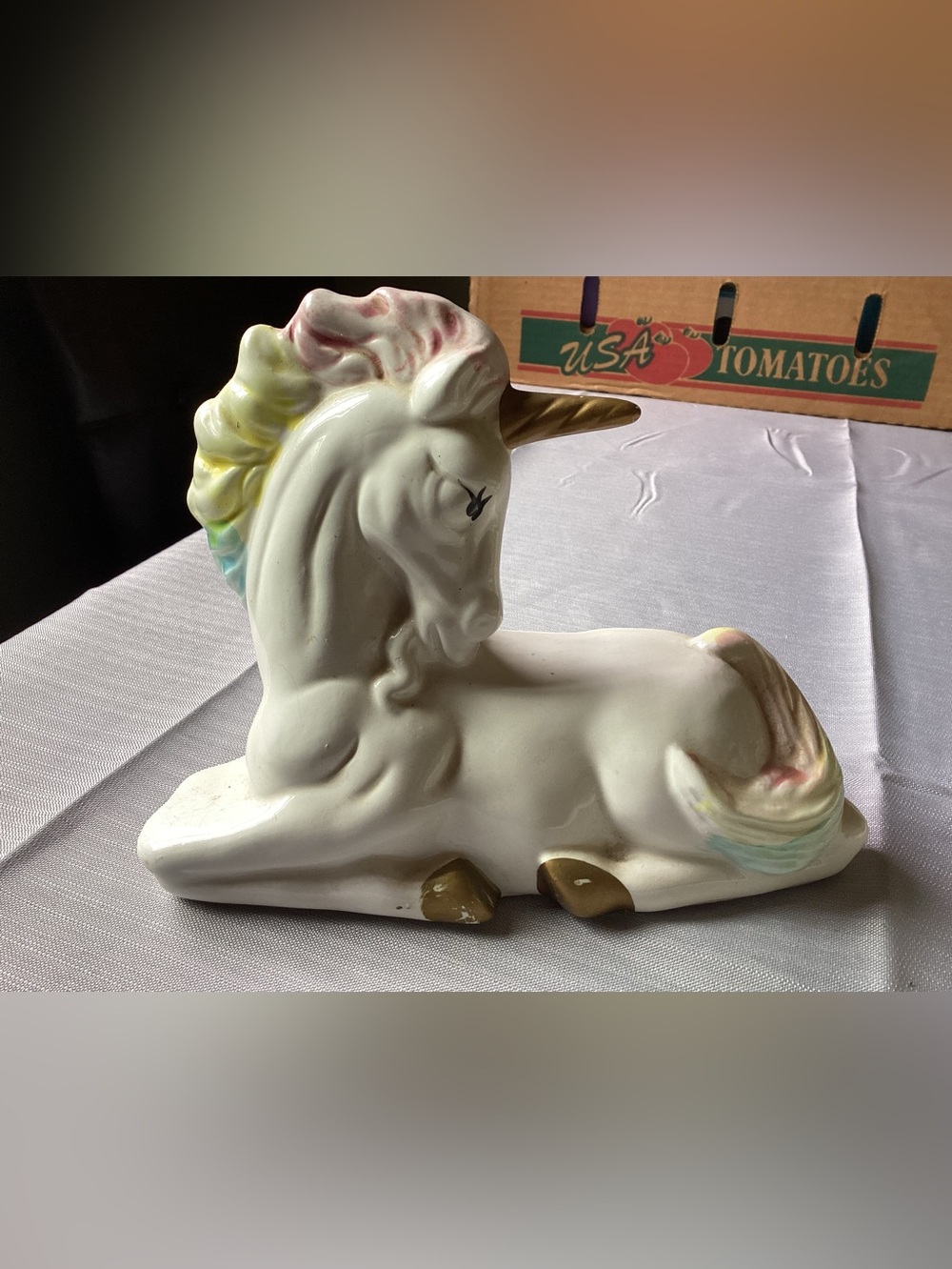 1980s Enesco Pastel Ceramic Unicorn